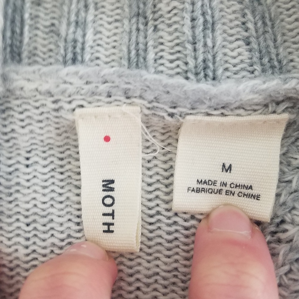 Anthropologie grey sweater